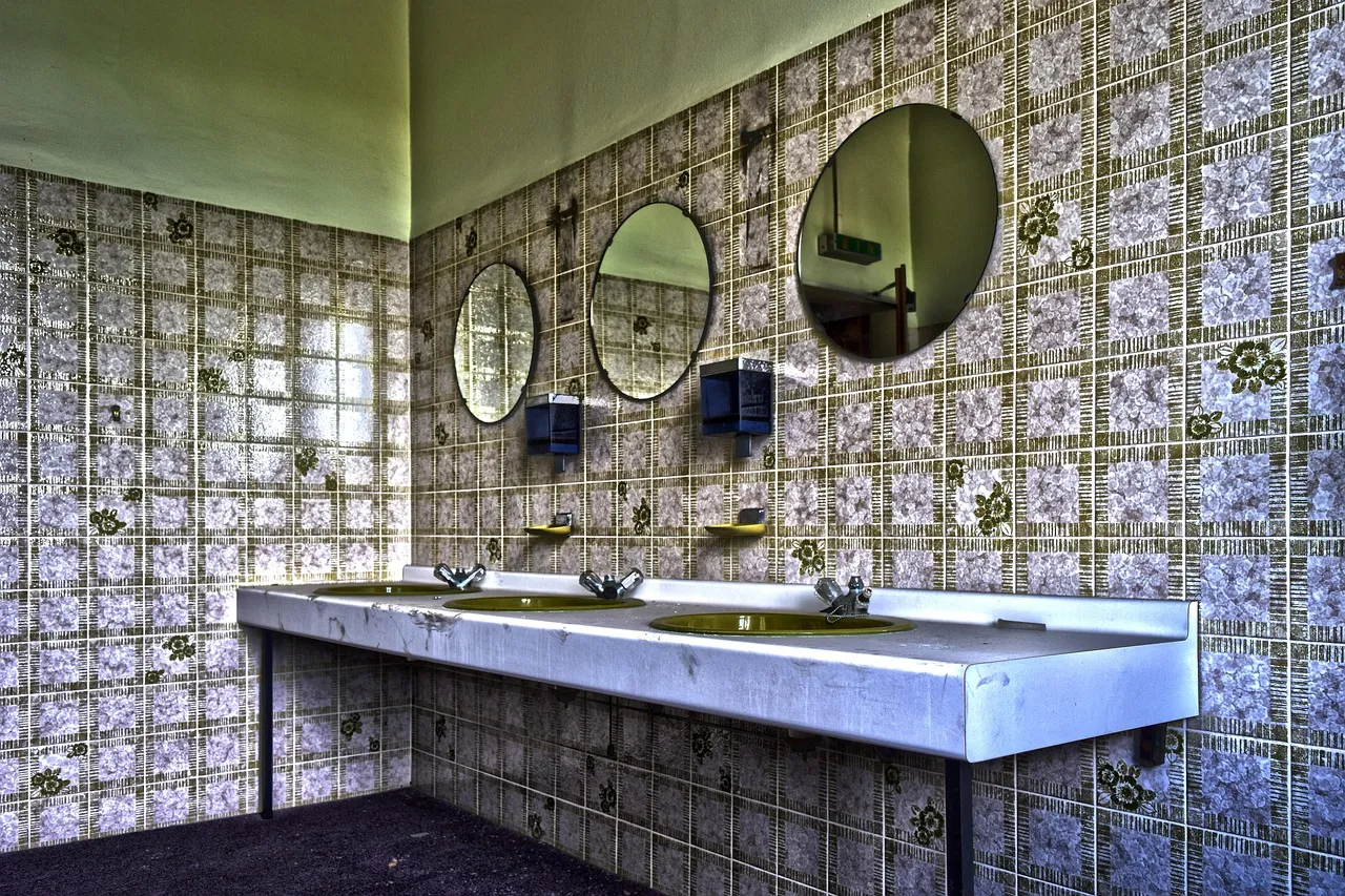 baño con decoración de interiores minimalistas